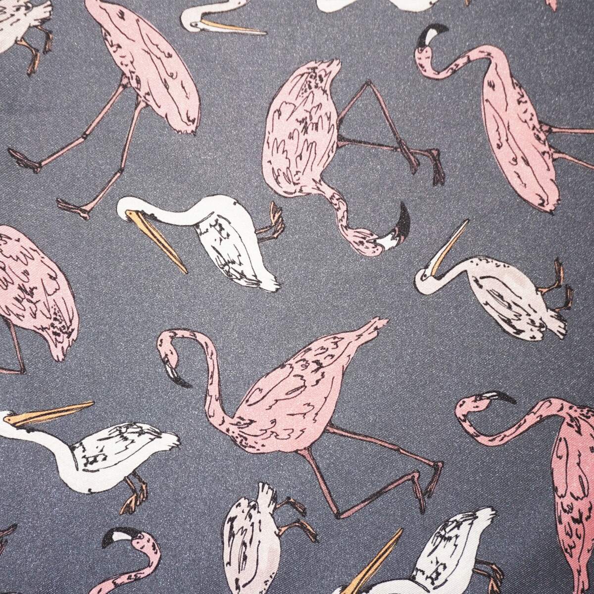 Pink Flamingos. Arisan Oversized Viscose Scarf. Handmade in USA