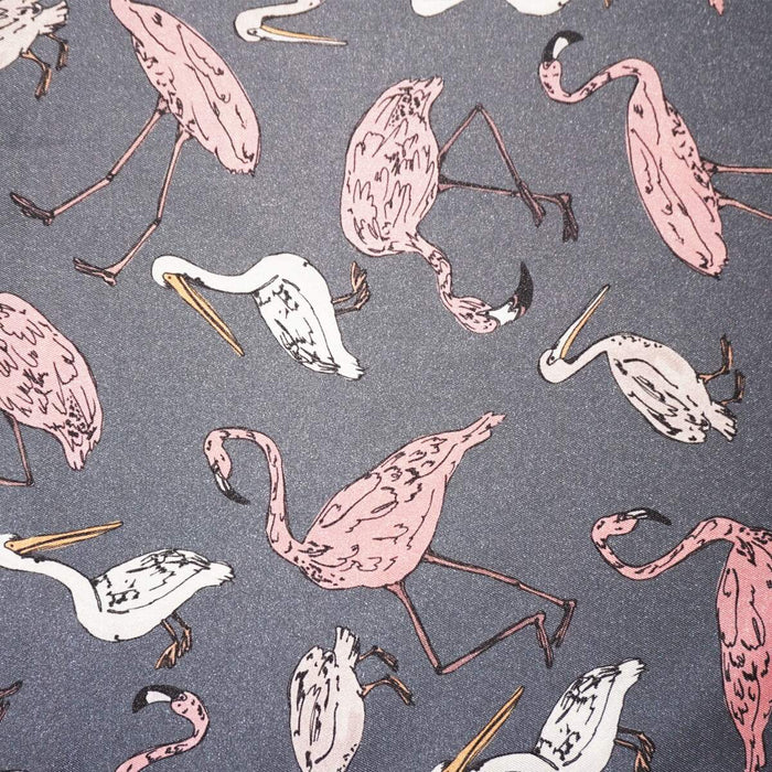 Pink Flamingos. Arisan Oversized Viscose Scarf. Handmade in USA