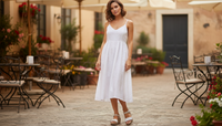 Beatrice Wedge Sandals, White Silver