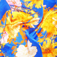 Island bloom. Artisan Italian Silk Scarf. Handmade in USA