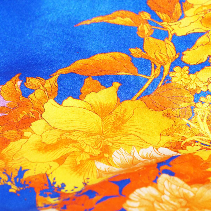 Island bloom. Artisan Italian Silk Scarf. Handmade in USA